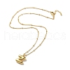 Initial Letter Brass Pendant Necklaces NJEW-A015-21G-Z-2