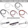 SUNNYCLUE 10Pcs 5 Colors Braided Leather Cords NCOR-SC0001-02-2