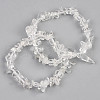 Natural Quartz Crystal & Glass Beaded Stretch Bracelets BJEW-S143-57-1