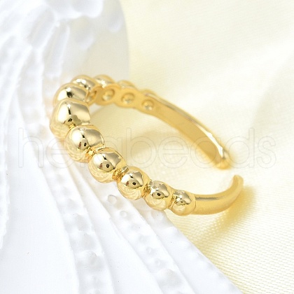 Brass Open Cuff Rings for Women RJEW-F179-04G-1