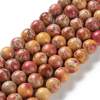 Dyed Natural Regalite/Imperial Jasper/Sea Sediment Jasper Beads Strands G-B124-C01-16-1