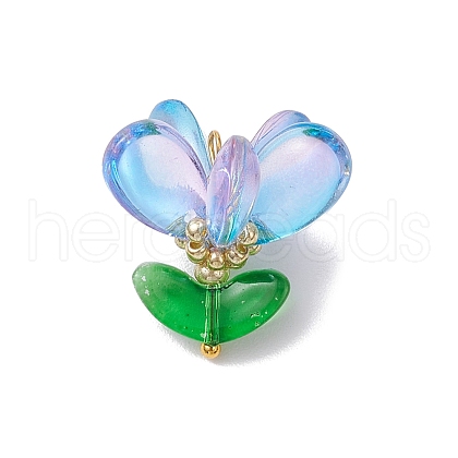Glass Pendants PALLOY-MZ00657-02-1