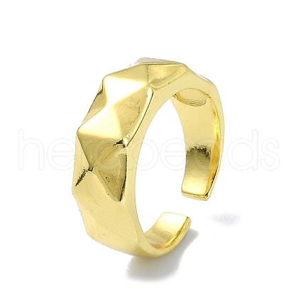 Brass Open Cuff Rings RJEW-B051-23G-1
