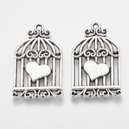Tibetan Style Alloy Pendants TIBEP-S317-36AS-RS-1