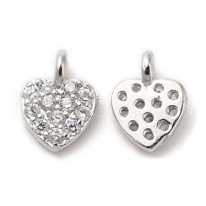 Brass & Cubic Zirconia Charms KK-G468-32P-1