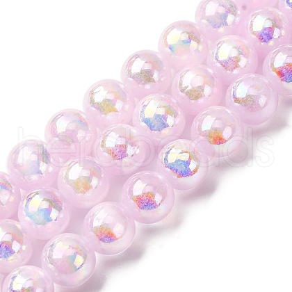 Plating Natural Selenite Beads Strands G-G120-A01-01-01-1