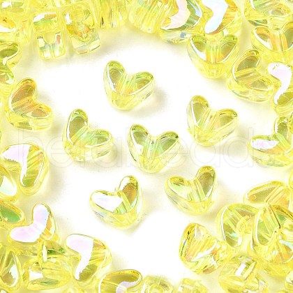 UV Plating Transparent Acrylic Beads MACR-F083-11E-1