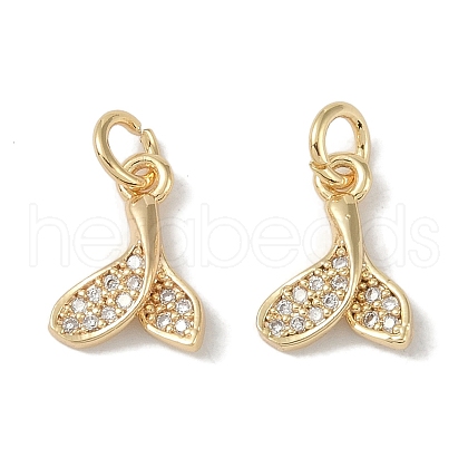 Brass Micro Pave Clear Cubic Zirconia Pendants KK-S367-11A-1