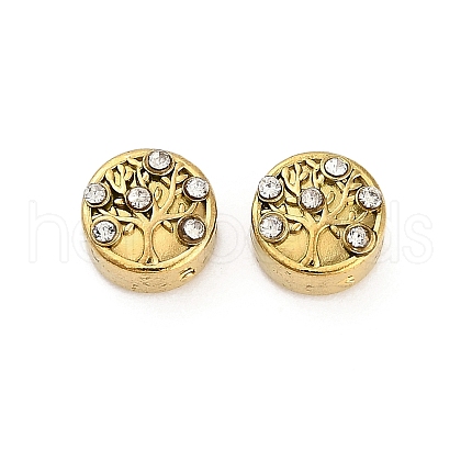 304 Stainless Steel Rhinestone Bead STAS-U047-14G-1