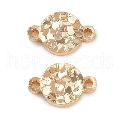 Brass Textured Connector Charms KK-K351-57A-G-1