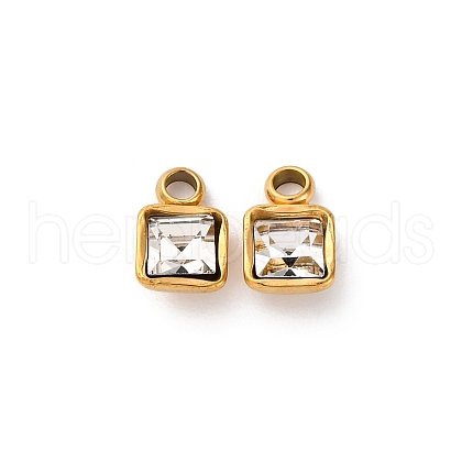 Ion Plating(IP) 304 Stainless Steel Rhinestone Pendants STAS-B090-02G-09-1
