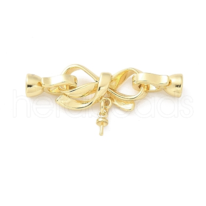 Brass Fold Over Clasps KK-Z083-18G-1