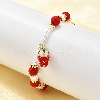 Brass Stretch Bracelets BJEW-C098-02A-1