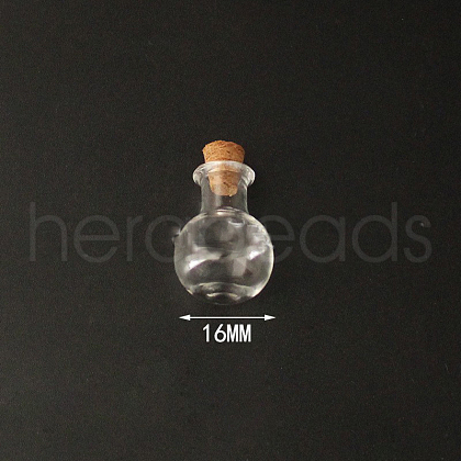 Mini High Borosilicate Glass Bottle Bead Containers BOTT-PW0001-261I-1