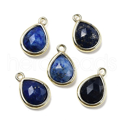 Natural Dyed Lapis Lazuli Faceted Pendants G-U019-05G-07-1