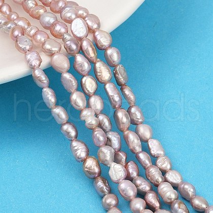 Natural Cultured Freshwater Pearl Beads Strands PEAR-P064-20G-01B-1