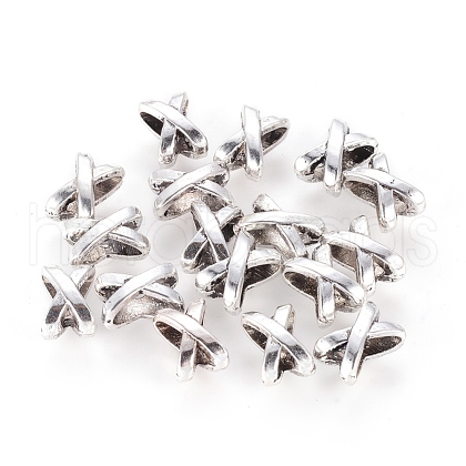 Tibetan Style Alloy Slide Charms X-TIBEB-337-AS-FF-1