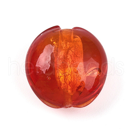 Handmade Silver Foil Glass Beads SLF15mmY-03-1