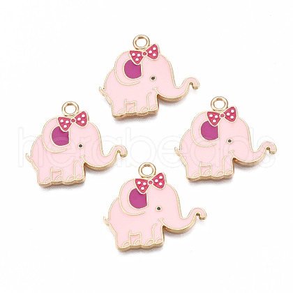 Rack Plating Alloy Enamel Pendants ENAM-T011-154A-1