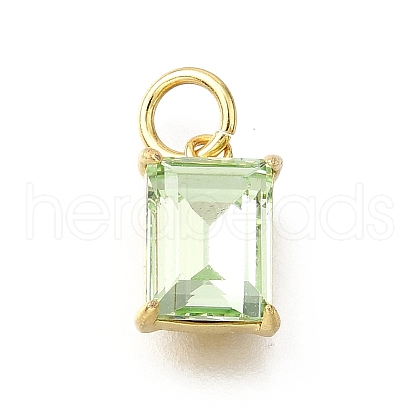 Brass Glass Charms KK-V011-36G-A-1
