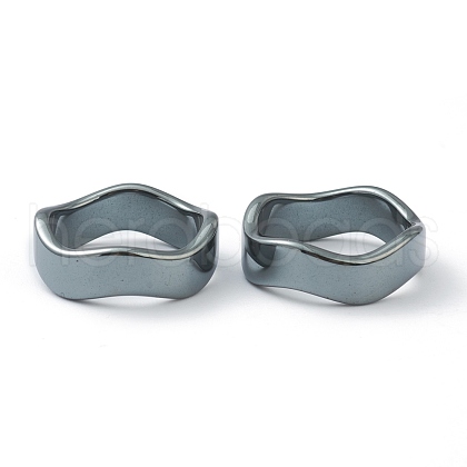 Non-magnetic Synthetic Hematite Finger Rings RJEW-J072-03B-1