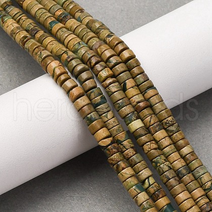 Natural Verdite Stone Beads Strands G-L624-I11-2x4mm-1