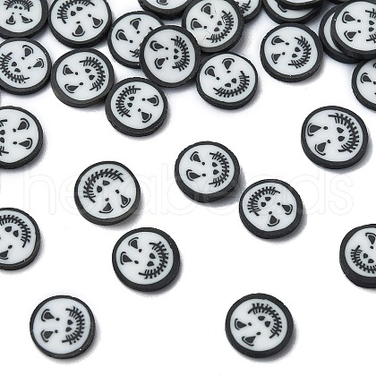 Halloween Theme Handmade Polymer Clay Cabochons CLAY-M005-15-1