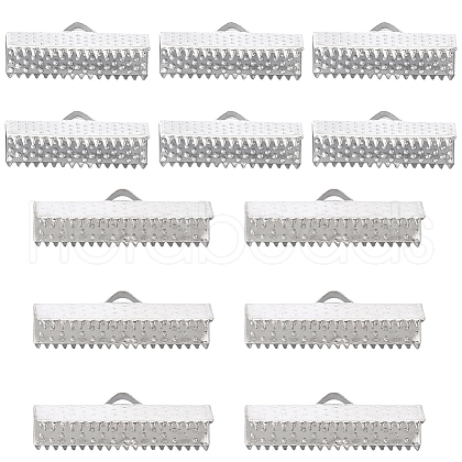 SUNNYCLUE 160Pcs 2 Size Alloy Ribbon Ends FIND-SC0005-30-1