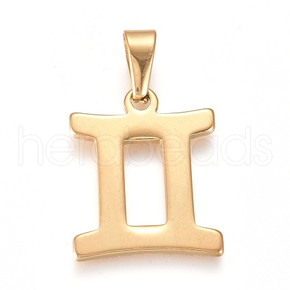 304 Stainless Steel Pendants STAS-L210-06K-G-01-1