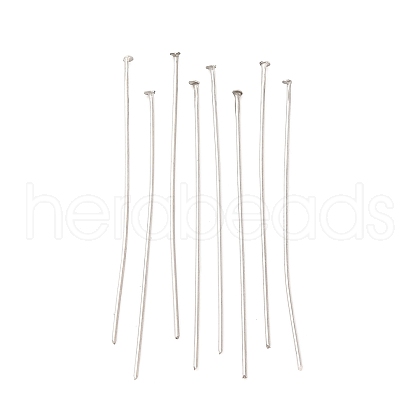 Tarnish Resistant Jewelry Tools and Equipment Decorative Stainless Steel Flat Head Pins X-STAS-E023-0.6x40mm-1