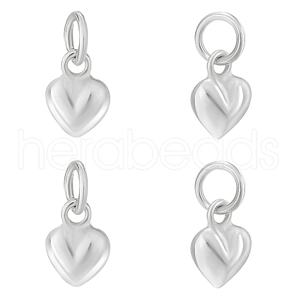   925 Sterling Silver Peach Heart Charms FIND-PH0021-55A-1