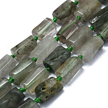 Natural Green Rutilated Quartz Beads Strands G-O170-145-1