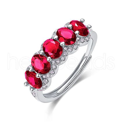 925 Sterling Silver Micro Pave Cubic Zirconia Adjustable Cuff Rings FS-WGD9A24-02-1