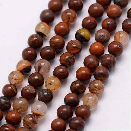 Natural Tiger Iron Bead Strands G-K146-61-3mm-1