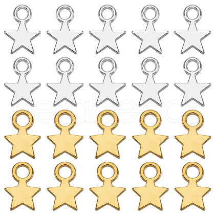 SUNNYCLUE 200Pcs 2 Styles Tibetan Style Alloy Charms FIND-SC0007-64-1