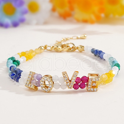 Bohemian Style Natural Round Citrine & Amethyst & Quartz Crystal & Aquamarine & Malachite & Lapis Lazuli  Beaded Bracelets for Women ZI8325-1