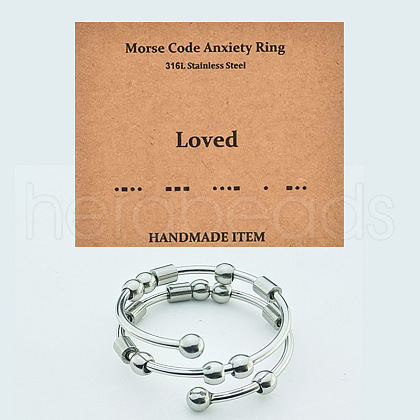 304 Stainless Steel Rotating Cuff Rings FS-WG14209-06-1