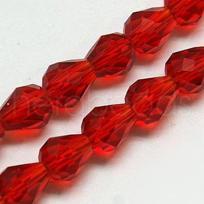 Glass Beads Strands EGLA-E010-8x12mm-08-1