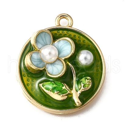 Alloy Enamel Pendants ENAM-K076-10F-G-1