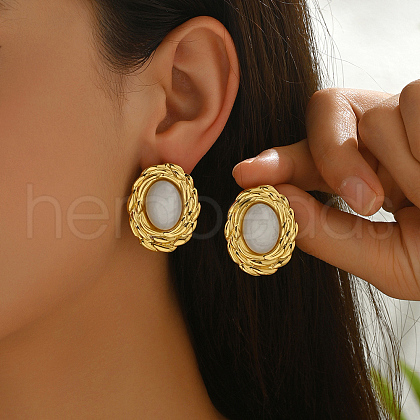 Stainless Steel Stud Earrings AY3289-4-1