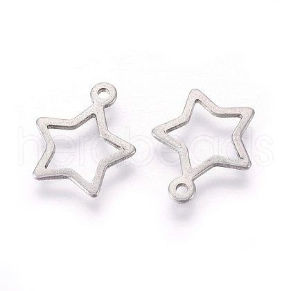 Tarnish Resistant 304 Stainless Steel Charms X-STAS-F187-07P-1