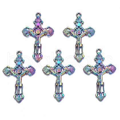 Rainbow Color Alloy Big Pendants PALLOY-N156-155-NR-1