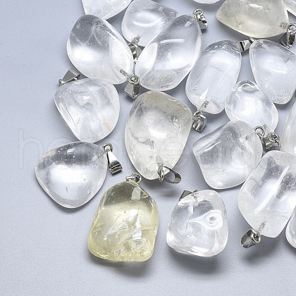 Natural Quartz Crystal Pendants G-T122-32C-1