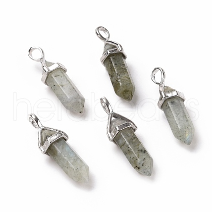 Natural Labradorite Pointed Pendants G-K329-61P-1