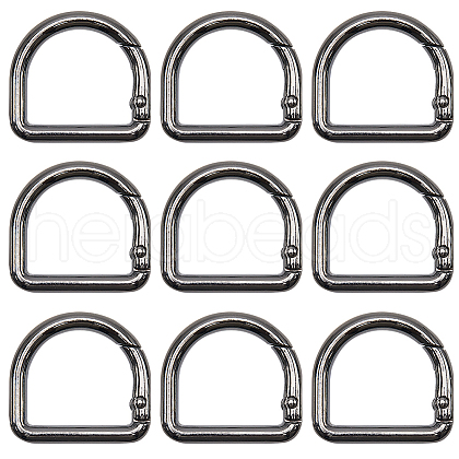 Gorgecraft 12Pcs Alloy Spring Gate Rings FIND-GF0007-10A-1