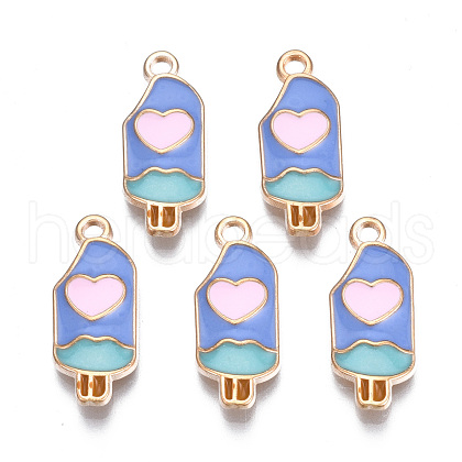Rack Plating Alloy Enamel Pendants PALLOY-N172-036E-1