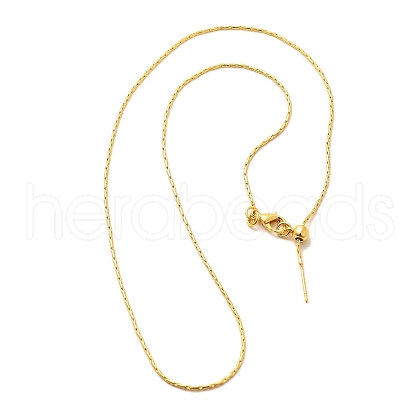 1mm Rack Plating Brass Cardano Chain Adjustable Slider Necklaces for Women Men MAK-L044-37G-1