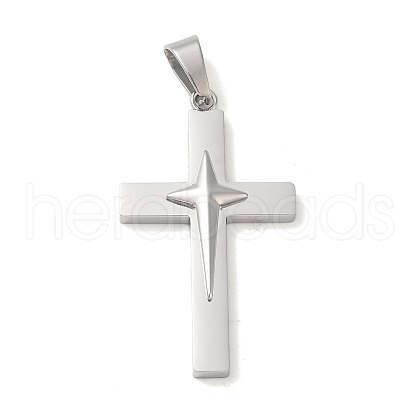 Non-Tarnish 304 Stainless Steel Pendants STAS-C105-03P-1