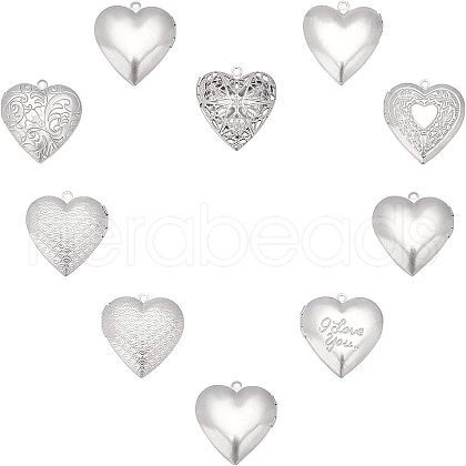 Unicraftale 304 Stainless Steel Diffuser Locket Pendants STAS-UN0015-82P-1