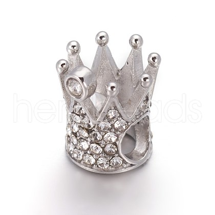 304 Stainless Steel European Style Beads OPDL-L013-35P-1
